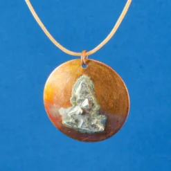 Christmas Tree Copper & Silver Pendant