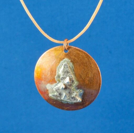 Christmas Tree Copper & Silver Pendant