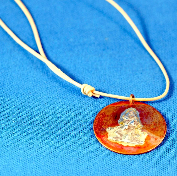 Christmas Tree Copper & Silver Pendant 5 Christmas Tree Copper & Silver Pendant - Image 5