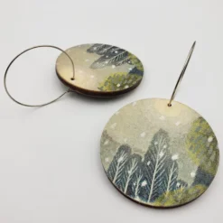 Large Christmas Woodland Snowy Scene Earrings -Christmas Homeware & Accessories Shop featureditemlargei 1999