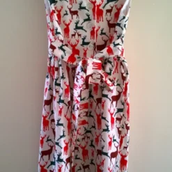 Christmas Reindeer On White Dress 4 - 5 Years -Christmas Homeware & Accessories Shop featureditemlargei 2033