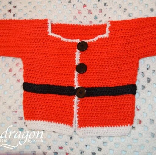 6 - 12 Month Christmas Santa Claus Cardigan