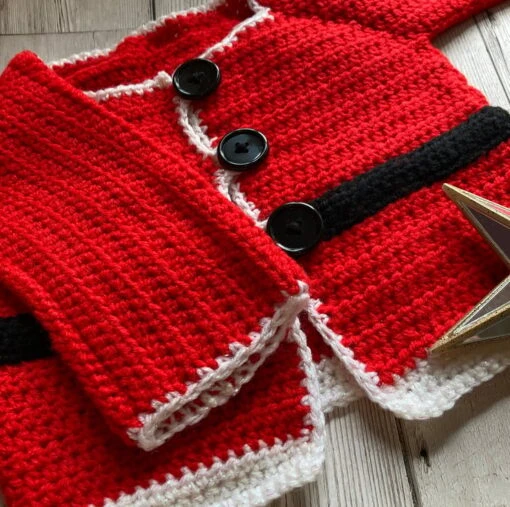 6 - 12 Month Christmas Santa Claus Cardigan -Christmas Homeware & Accessories Shop featureditemlargei 2043