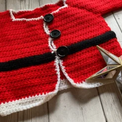 6 - 12 Month Christmas Santa Claus Cardigan -Christmas Homeware & Accessories Shop featureditemlargei 2045