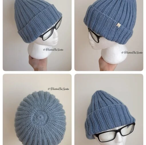 SALE Hand Knitted Alpaca Hat, Men Rib Fashion Hat, Christmas Gift For Men -Christmas Homeware & Accessories Shop featureditemlargei 2049