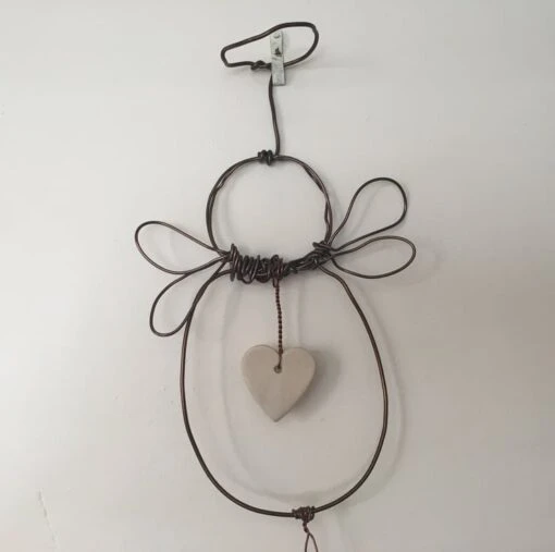 Wire Art Angel, Christmas Tree Topper, Christmas Decoration, Angel Heart