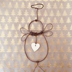 Wire Art Angel, Christmas Tree Topper, Christmas Decoration, Angel Heart -Christmas Homeware & Accessories Shop featureditemlargei 2073