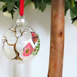 Glass Christmas Bauble, Large 'church At Christmas' Hand Painted Bauble -Christmas Homeware & Accessories Shop featureditemlargei 209