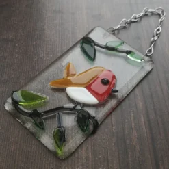 Handmade Fused Glass Robin Hanging Decoration - Christmas Bird Ornament 15 Handmade Fused Glass Robin Hanging Decoration - Christmas Bird Ornament -Christmas Homeware & Accessories Shop featureditemlargei 2090
