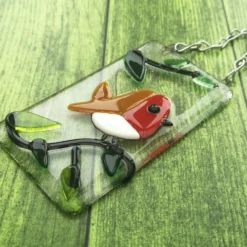 Handmade Fused Glass Robin Hanging Decoration - Christmas Bird Ornament 18 Handmade Fused Glass Robin Hanging Decoration - Christmas Bird Ornament -Christmas Homeware & Accessories Shop featureditemlargei 2093