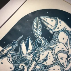 Schnabelperchten -Austrian Christmas Folklore - Limited Edition Lino Print -Christmas Homeware & Accessories Shop featureditemlargei 2097