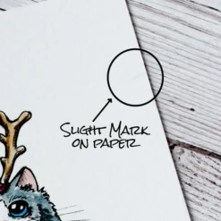 Feline Festive Cat Illustration Watercolour And Ink - Green Christmas Jumper -Christmas Homeware & Accessories Shop featureditemlargei 2133