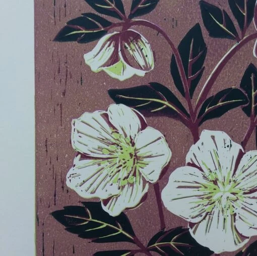 Christmas Rose - Linoprint -Christmas Homeware & Accessories Shop featureditemlargei 2139