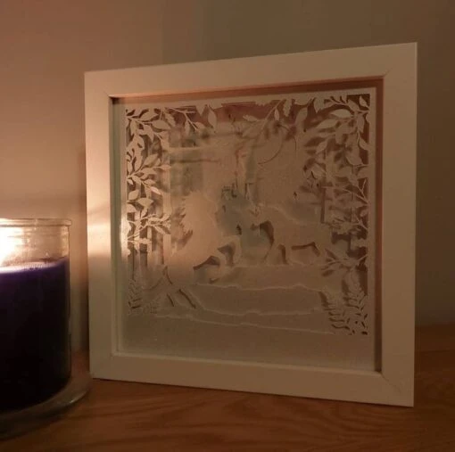 Unicorn Shadow Lightbox - Shadowbox - Light Box - 3d Picture - Christmas Gift -Christmas Homeware & Accessories Shop featureditemlargei 2143