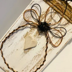 Wire Angel, Christmas Angel Decoration, Christmas Decoration, Ceramic Love Heart