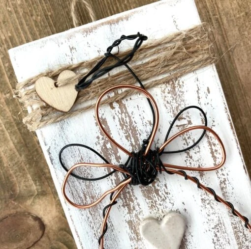 Wire Angel, Christmas Angel Decoration, Christmas Decoration, Ceramic Love Heart -Christmas Homeware & Accessories Shop featureditemlargei 2149