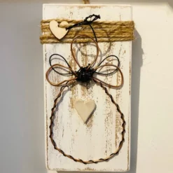Wire Angel, Christmas Angel Decoration, Christmas Decoration, Ceramic Love Heart -Christmas Homeware & Accessories Shop featureditemlargei 2150