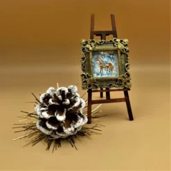 Christmas Pony, Tiny PRINT In A Sparkling Frame, Gift Or Decoration -Christmas Homeware & Accessories Shop featureditemlargei 2164