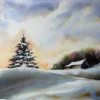 Christmas Tree, Original Watercolour Painting.