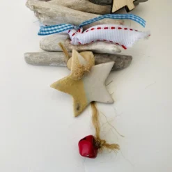 Driftwood Christmas Hanger, Christmas Hanger, Home Decor, Handmade Pottery -Christmas Homeware & Accessories Shop featureditemlargei 2178