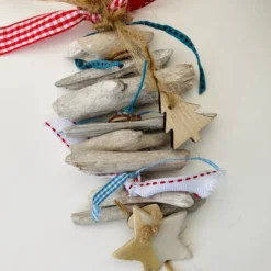 Driftwood Christmas Hanger, Christmas Hanger, Home Decor, Handmade Pottery -Christmas Homeware & Accessories Shop featureditemlargei 2179