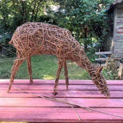 Willow Deer, Fawn, Baby, Reindeer, Garden Sculpture, Christmas, Eco-friendly Art
