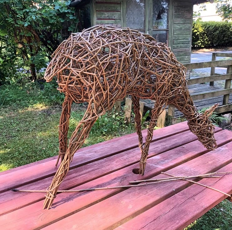 Willow Deer, Fawn, Baby, Reindeer, Garden Sculpture, Christmas, Eco-friendly Art 2 Willow Deer, Fawn, Baby, Reindeer, Garden Sculpture, Christmas, Eco-friendly Art - Image 2