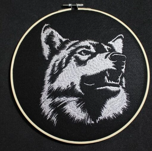 Wolf Art Embroidery, Anniversary Gift. Birthday Gift, Christmas Gift -Christmas Homeware & Accessories Shop featureditemlargei 2190