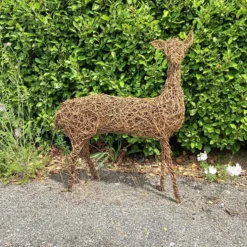 Willow Deer, Doe, Adult, Reindeer, Garden Sculpture, Christmas, Eco-friendly Art