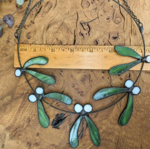 Stained Glass Mistletoe Wreath, Christmas Wreath, Christmas Gift For Host -Christmas Homeware & Accessories Shop featureditemlargei 22