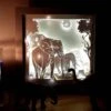 Elephant Shadow Lightbox - Elephant Lightbox - 3D Picture - Christmas Gift
