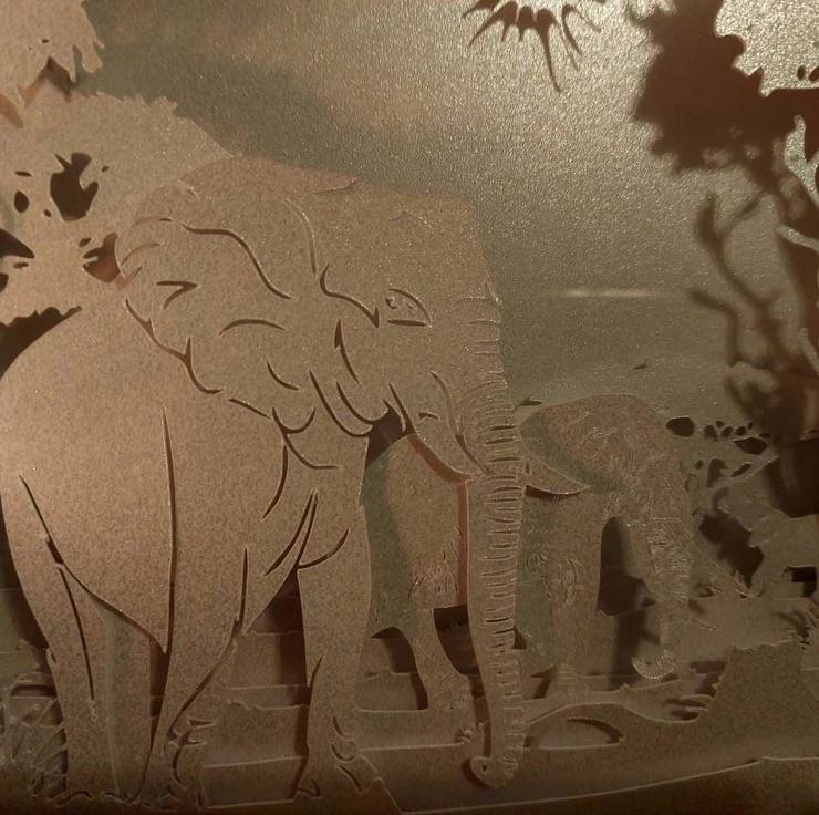 Elephant Shadow Lightbox - Elephant Lightbox - 3D Picture - Christmas Gift 3 Elephant Shadow Lightbox - Elephant Lightbox - 3D Picture - Christmas Gift - Image 3