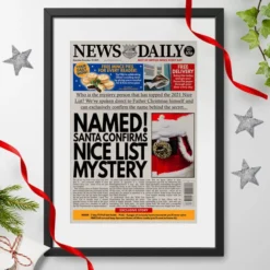 Personalised Newspaper Christmas Gift