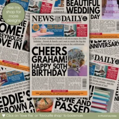 Personalised Newspaper Christmas Gift -Christmas Homeware & Accessories Shop featureditemlargei 2223