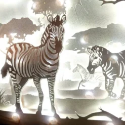 Zebra Shadow Lightbox - Zebra Lightbox - 3D Picture - Christmas Gift - Shadowbox -Christmas Homeware & Accessories Shop featureditemlargei 2262