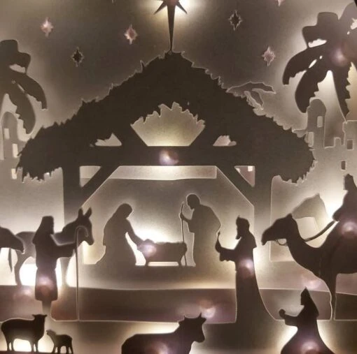 Christmas Nativity Shadow Lightbox - Shadowbox - Light Box - 3d Picture -Christmas Homeware & Accessories Shop featureditemlargei 2275