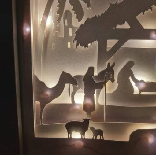 Christmas Nativity Shadow Lightbox - Shadowbox - Light Box - 3d Picture -Christmas Homeware & Accessories Shop featureditemlargei 2276