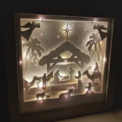 Christmas Nativity Shadow Lightbox - Shadowbox - Light Box - 3d Picture -Christmas Homeware & Accessories Shop featureditemlargei 2277
