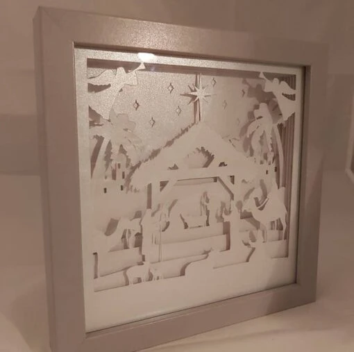 Christmas Nativity Shadow Lightbox - Shadowbox - Light Box - 3d Picture -Christmas Homeware & Accessories Shop featureditemlargei 2278
