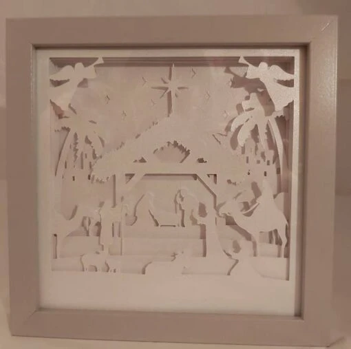 Christmas Nativity Shadow Lightbox - Shadowbox - Light Box - 3d Picture -Christmas Homeware & Accessories Shop featureditemlargei 2279