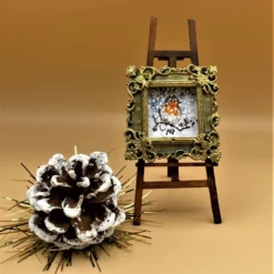 Christmas Robin - Tiny PRINT In A Sparkling Frame, Gift Or Decoration -Christmas Homeware & Accessories Shop featureditemlargei 2290