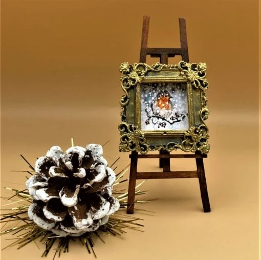 Christmas Robin - Tiny PRINT In A Sparkling Frame, Gift Or Decoration -Christmas Homeware & Accessories Shop featureditemlargei 2290