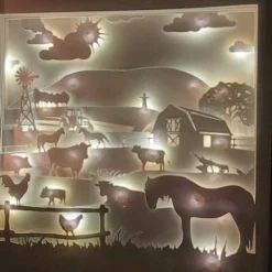 Farm Shadow Lightbox - Shadowbox - Light Box - 3d Picture - Christmas Gift -Christmas Homeware & Accessories Shop featureditemlargei 2296