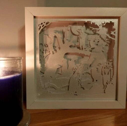 Meerkat Shadow Lightbox - Meerkat Lightbox - 3D Picture - Christmas Gift -Christmas Homeware & Accessories Shop featureditemlargei 2301