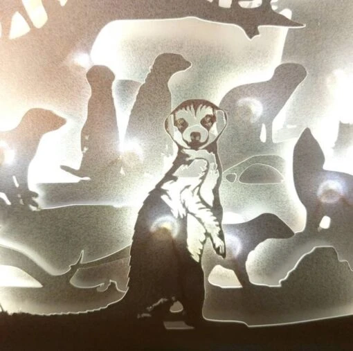 Meerkat Shadow Lightbox - Meerkat Lightbox - 3D Picture - Christmas Gift -Christmas Homeware & Accessories Shop featureditemlargei 2302