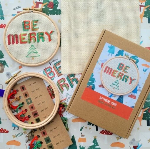 Be Merry Christmas Cross Stitch Kit