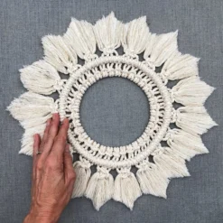 Macrame Kit - Mandala Wreath - Gold. Make A Rustic Wall Hanging For Christmas. -Christmas Homeware & Accessories Shop featureditemlargei 2339