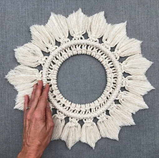 Macrame Kit - Mandala Wreath - Gold. Make A Rustic Wall Hanging For Christmas. -Christmas Homeware & Accessories Shop featureditemlargei 2339