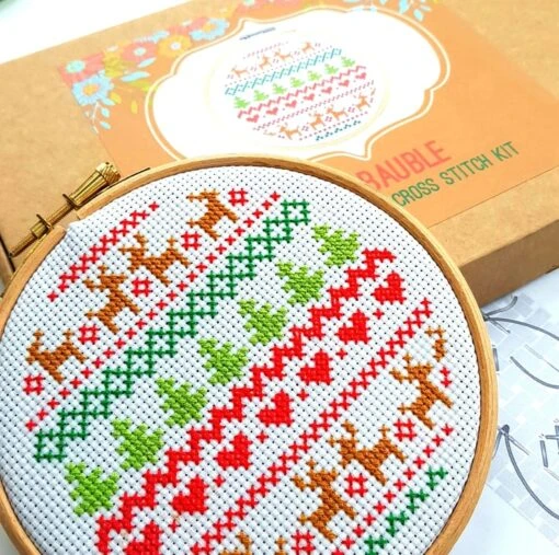Christmas Fair Isle Cross Stitch Kit