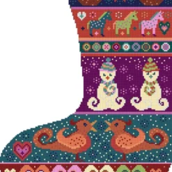 Snowman Christmas Stocking Tapestry Kit, Heirloom Gift